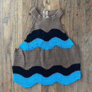 Staud Crochet Halter Knit Crop Top